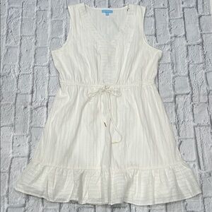 Draper James White Tie Waist Dress